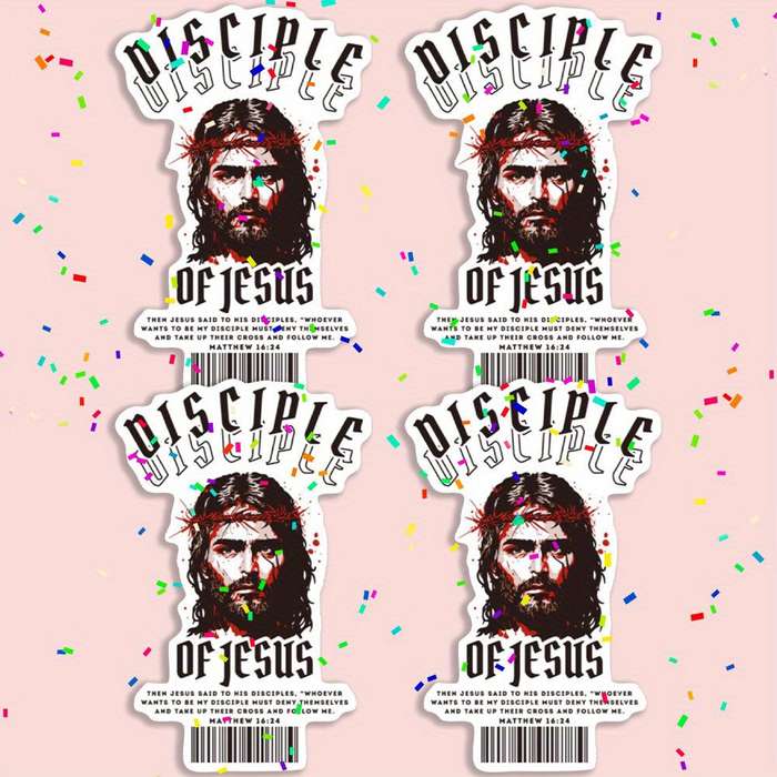 4Pcs Jesus Christian Themed Stickers
