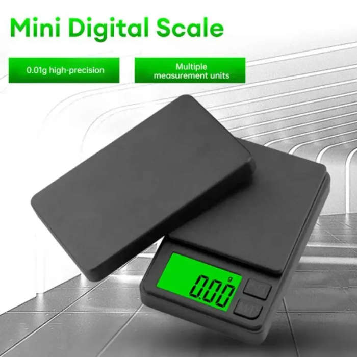1pc Compact 1000g x 0.01g Precision Digital Pocket Scale with Backlit LCD Versatile for Food Jewelry