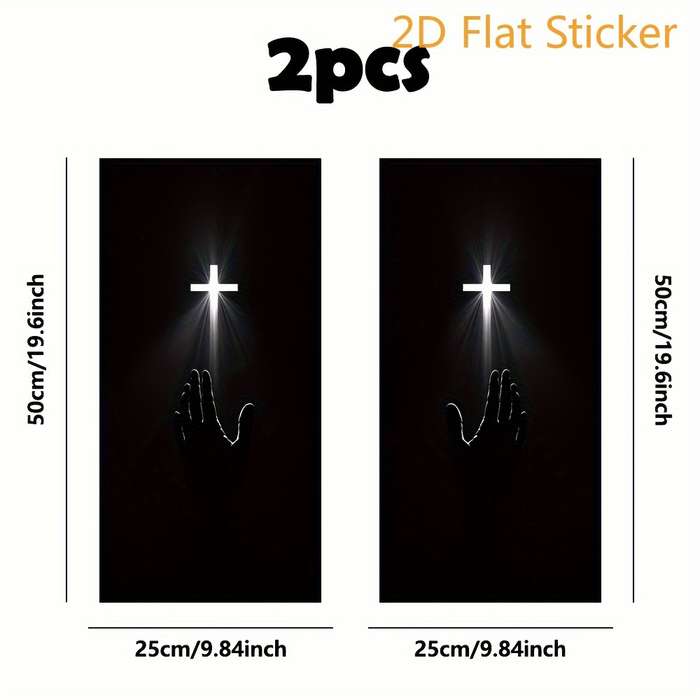 2pcs  Cartoon Jesus Christian Themed Stickers