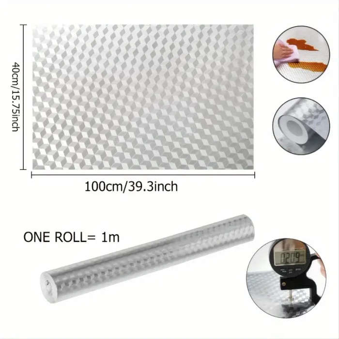 1 Roll Of Waterproof And Oil-Proof Kitchen Stickers 40cm*100cm
