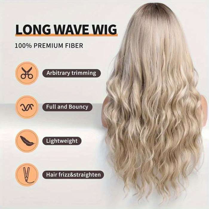 1Pc Black 66.04cm Fashion Design Wig