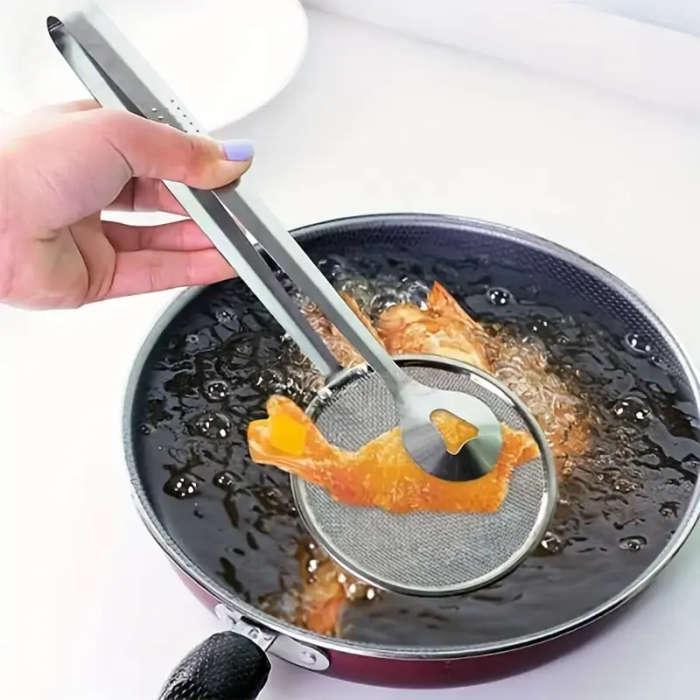 1 Piece Stainless Steel Tongs] Stainless Steel One Piece of Tongs | Versatile And Easy-To-Clean Tool