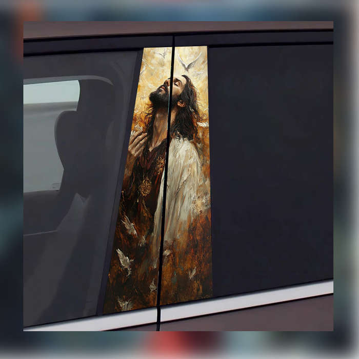 2pcs Jesus Christian Themed Stickers
