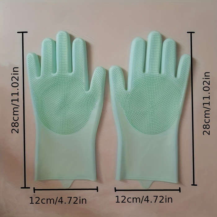 1 Pair Gray Household Cleaning Gloves