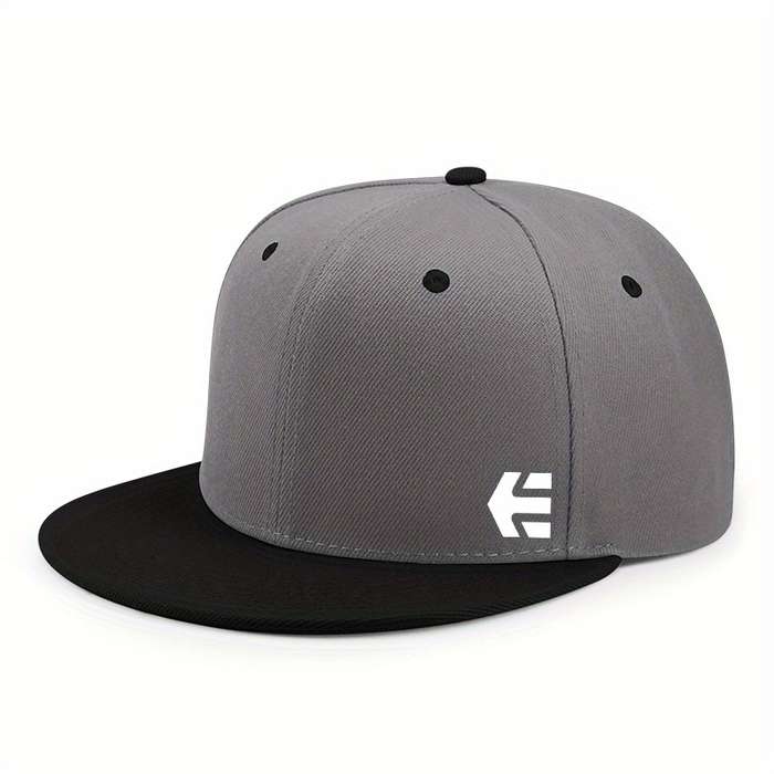 1pc Adjustable Snapback Baseball Cap Lightweight Sun-Protective Polyester with Stylish Flat Brim