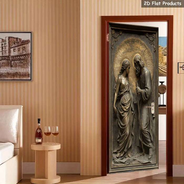 1pc 76.96x199.9cm Jesus Christian Themed Stickers