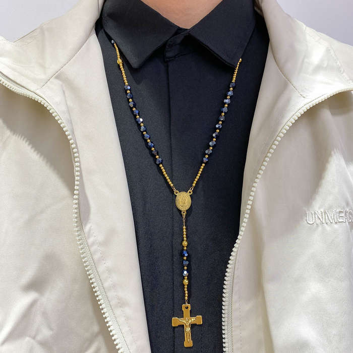 1 Piece Golden Jesus Theme Pendant