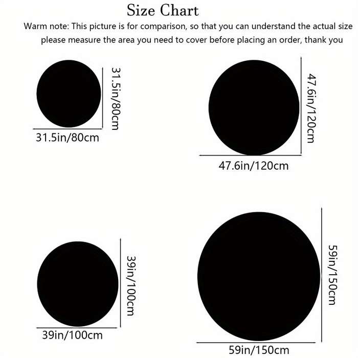 1Pc 39inch 100cm Floor Mat