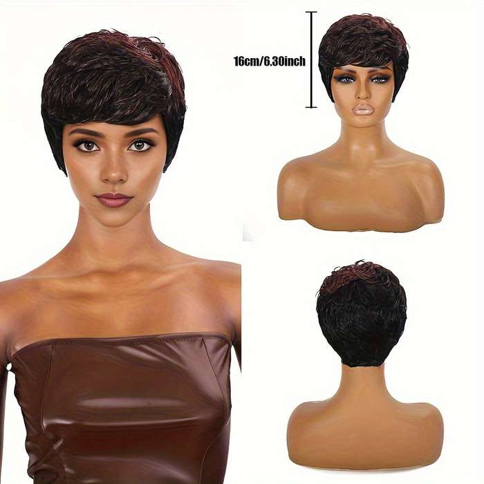 1Pc Deep Grey 20.32cm- Fashion Design Wig