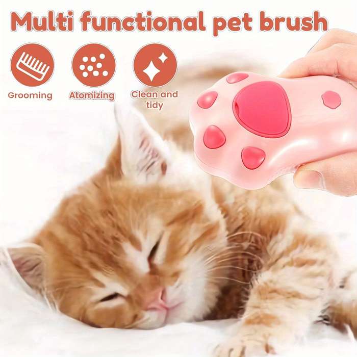 1pc Ice Pink with Scented Foam Pet Comb