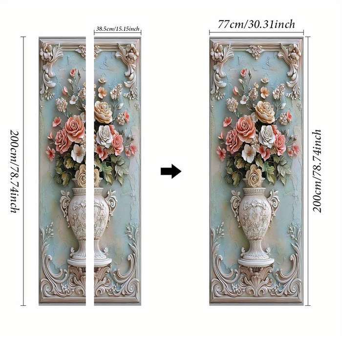 1Pc 76.96x199.9cm Door Window Sticker
