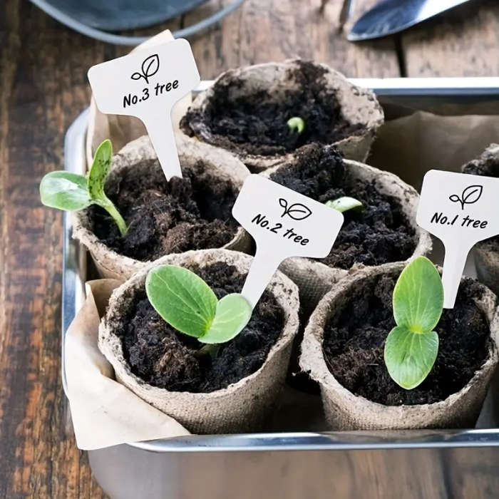50pcs White Plastic Garden Labels
