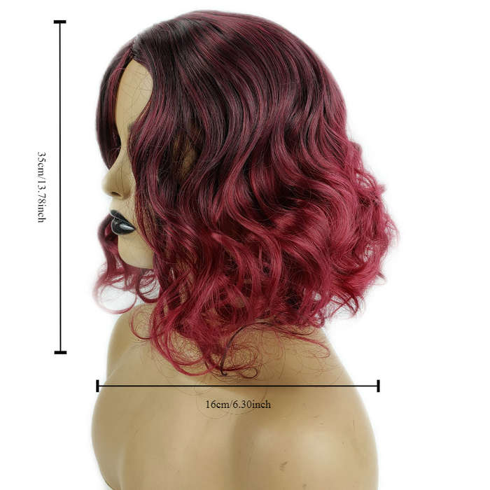 1Pc Black 30.48cm Fashion Design Wig