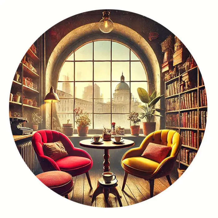 1pc Round Aluminum Sign Wall Art Vintage Cozy Coffee Corner Decor Ideal for Home Cafe Kitchen Club B