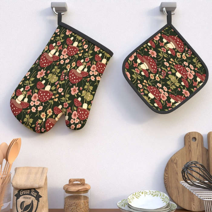 2pcs 26.92x17.02 cm Heat Resistant Oven Mitts And Potholders