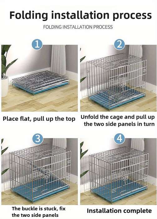 1pc Silver cage + bold and thick size 35*26*33Pet Cage