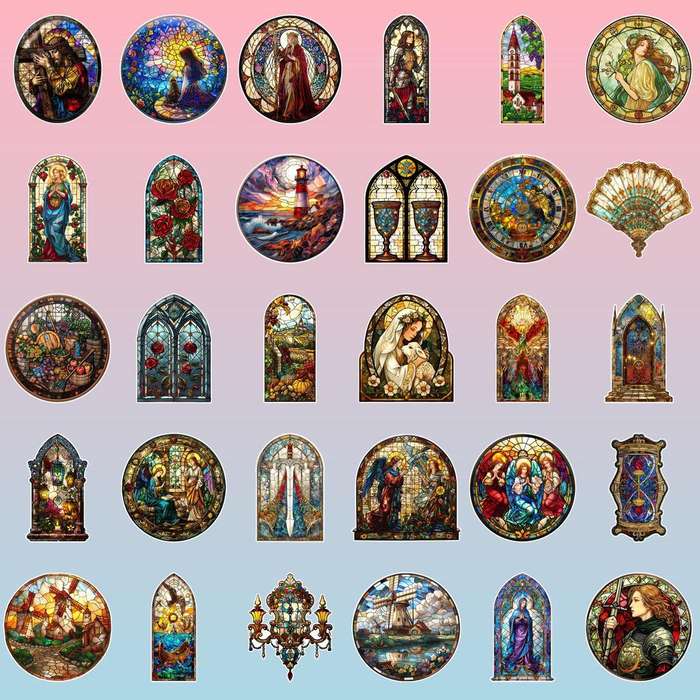 1pc Aesthetics Jesus Christian Themed Stickers