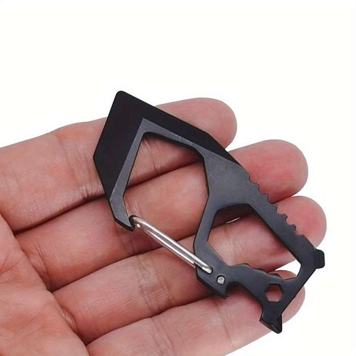 1pc Multifunctional EDC Keychain Knife Portable Metal Pocket Tool with Spear Point