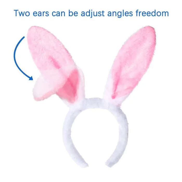 12 Pieces Soft Pink Faux Fur Bunny Ear Headbands