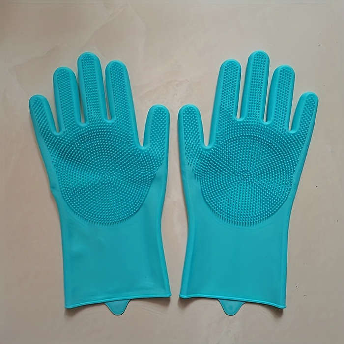1 Pair Gray Household Cleaning Gloves