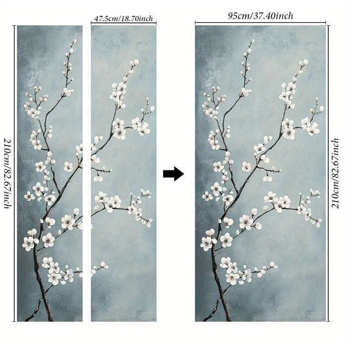 1Pc 76.96x199.9cm Door Window Sticker