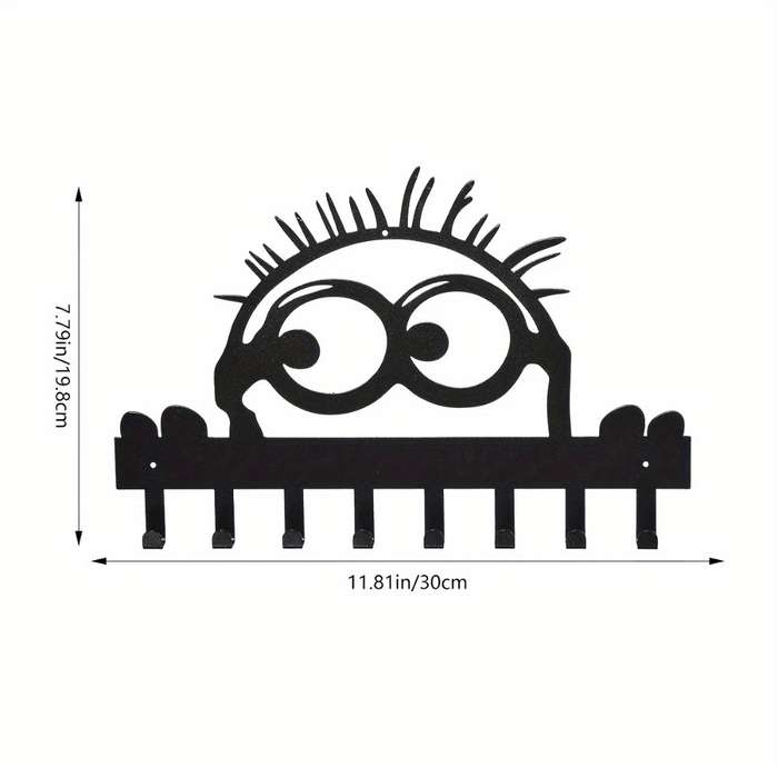 A single set of elegant wallmounted metal coat hooks with 8 hooks. Its a practical and stylish c