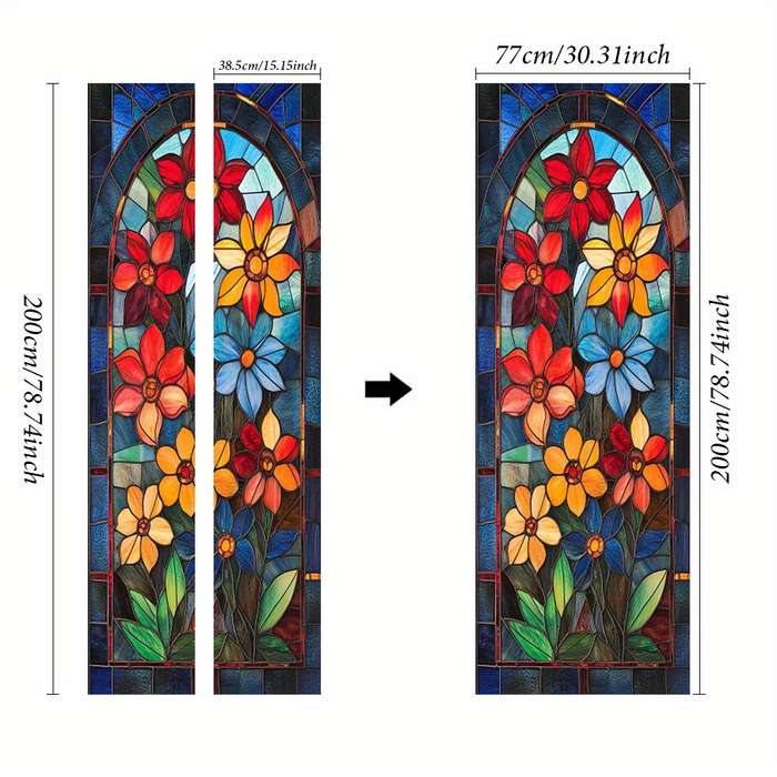 1pc 76.96x199.9cm Jesus Christian Themed Stickers