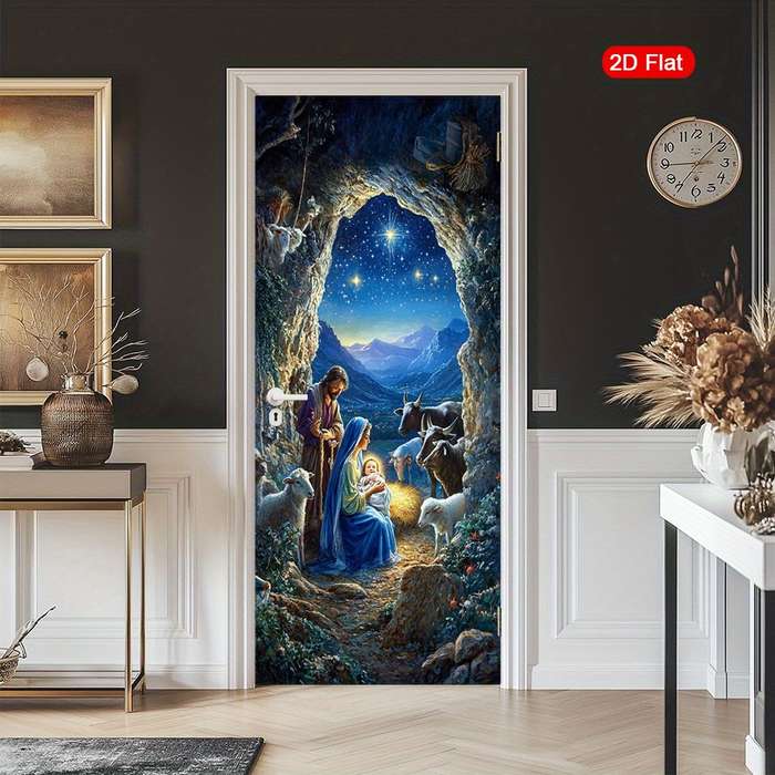 1pc 30.3x78.7 inches   77x200 cm   Jesus Christian Themed Stickers