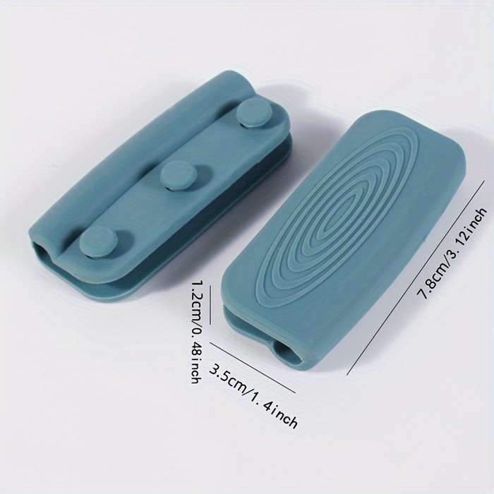 1 Pair Silicone Handle Holders Non-Slip Heat Resistant Durable for Cast Iron Woks Pans an