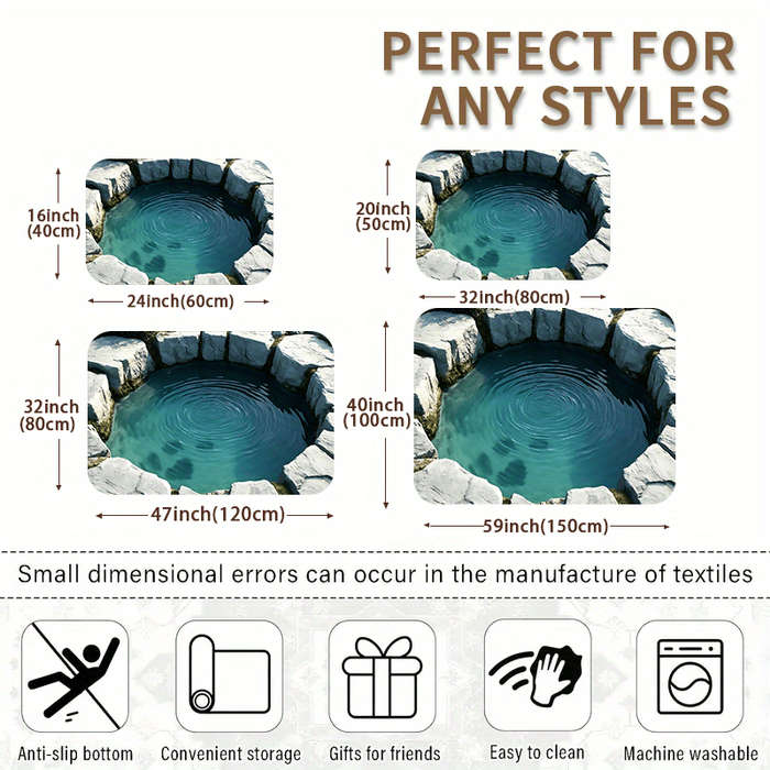 1Pc 19.68x31.49inch 50x80cm Floor Mat