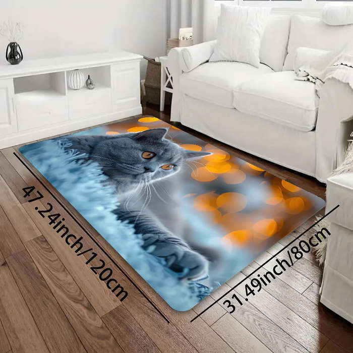 1Pc Gray Blue 23.62x35.43inch 60x90cm Floor Mat
