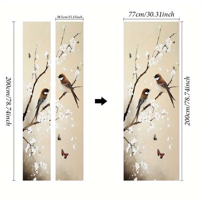 1Pc 95.0x209.8cm Door Window Sticker