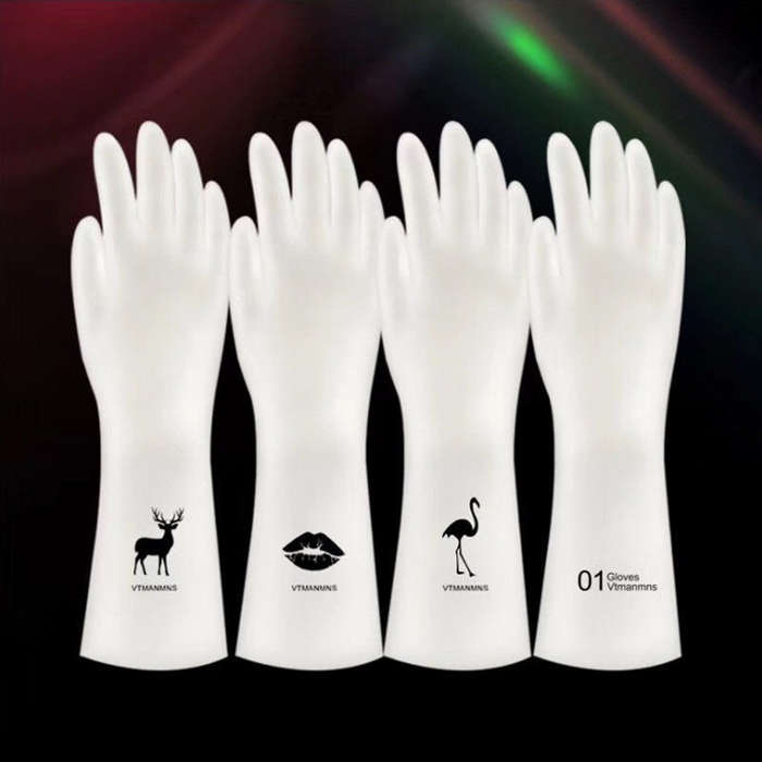 2 Pairs Flamingo Size M Household Cleaning Gloves