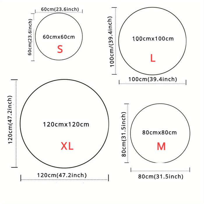1Pc 31.49x31.49inch 80x80cm Floor Mat