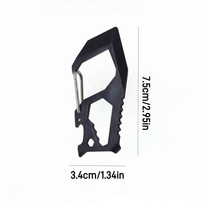 1pc Multifunctional EDC Keychain Knife Portable Metal Pocket Tool with Spear Point
