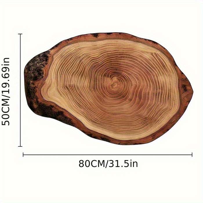 1Pc White Brown 50x80cm 19.69x31.50inch Floor Mat