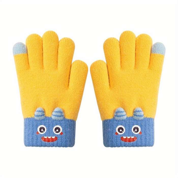 1 Pair Navy Blue Warm Gloves