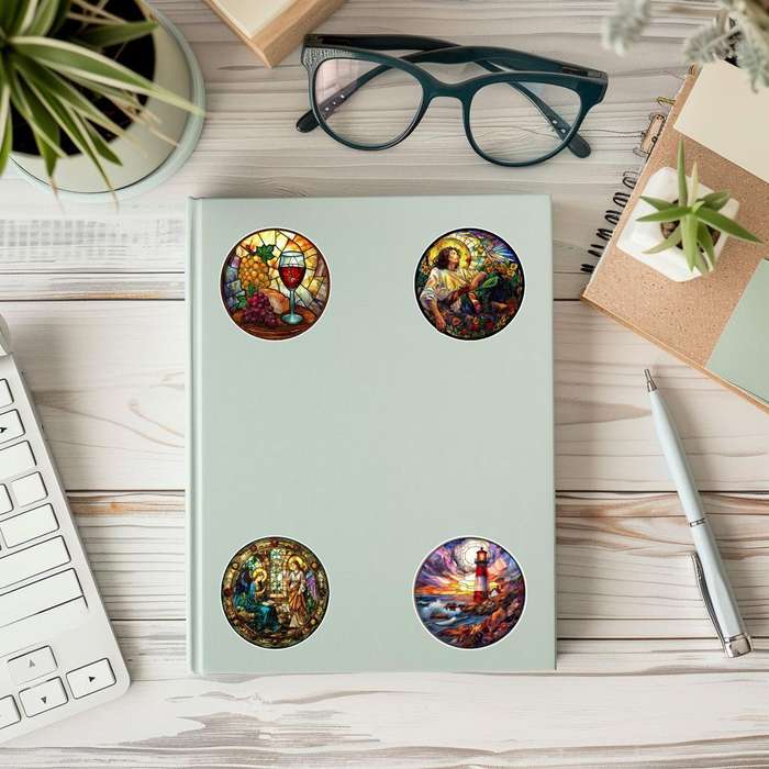 1pc Aesthetics Jesus Christian Themed Stickers
