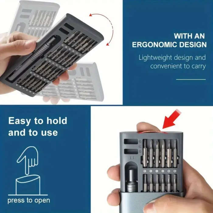25 in 1 Precision Screwdriver Kit Versatile Repair Tool for Mobile Devices And Tablets Made of Sturd