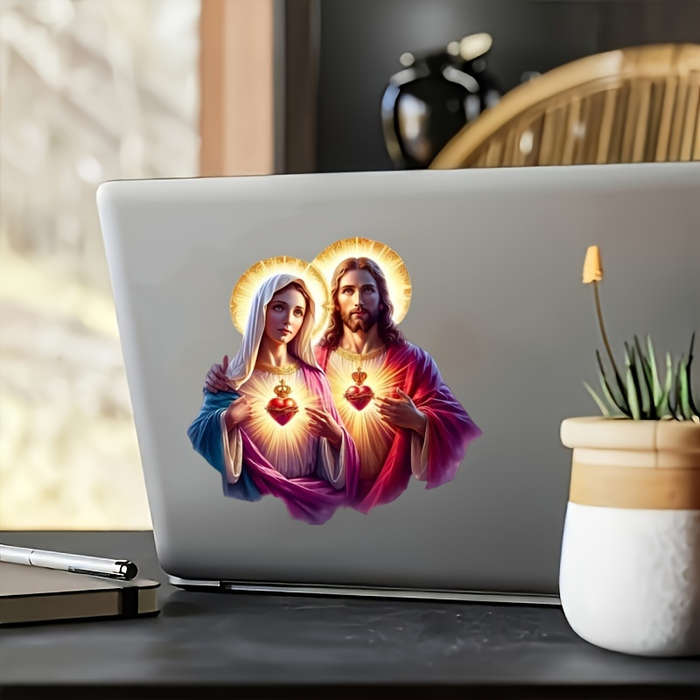 1pc 12.98cm x 11.99cm Jesus Christian Themed Stickers