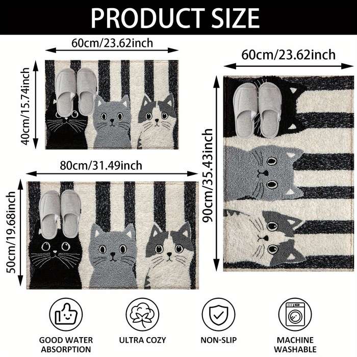 1Pc 90x60cm 35.4x23.6inch Floor Mat