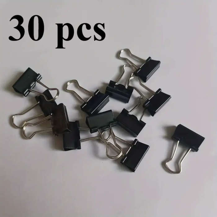 30 Pack Durable Rust-proof Metal Binder Clips Small Paper Clips