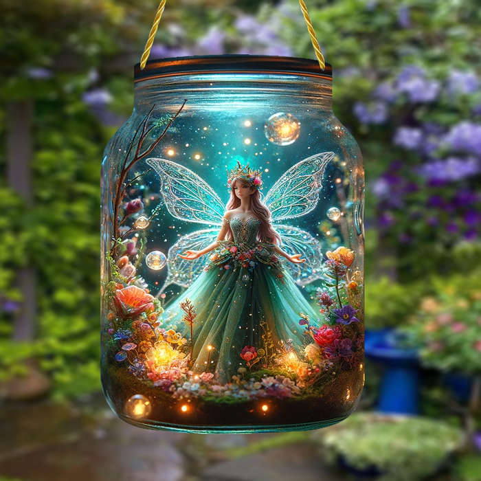 1pc 2D Flat   Acrylic Enchanted Forest Acrylic Sun Catcher- 12.45x 18.03cm Fairy Tale Glass