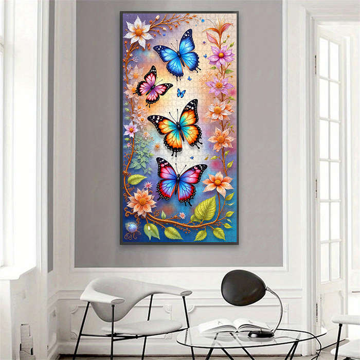 1000pcs Jigsaw Puzzle for Adults 80x40cm Large Butterfly Floral Design Premium H