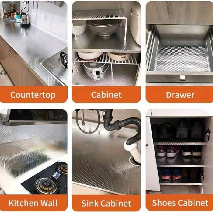 1PC Wall StickersSilvery diamond drawer liner3.0 Meters x 30.0 cm