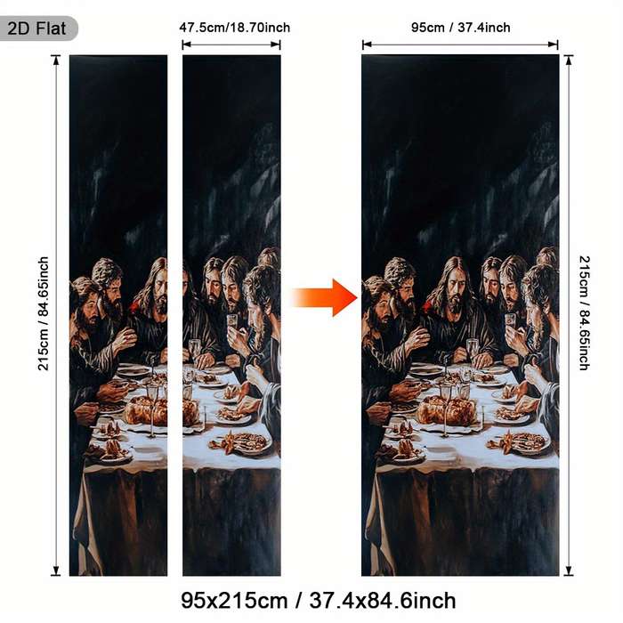 1pc 30.3x78.7 inches   77x200 cm   Jesus Christian Themed Stickers