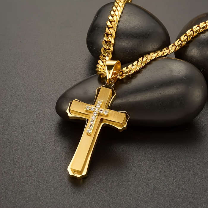 1 Piece Golden Jesus Theme Pendant