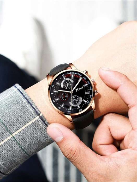 Men Triple Dial Quartz Watch (Model L114)