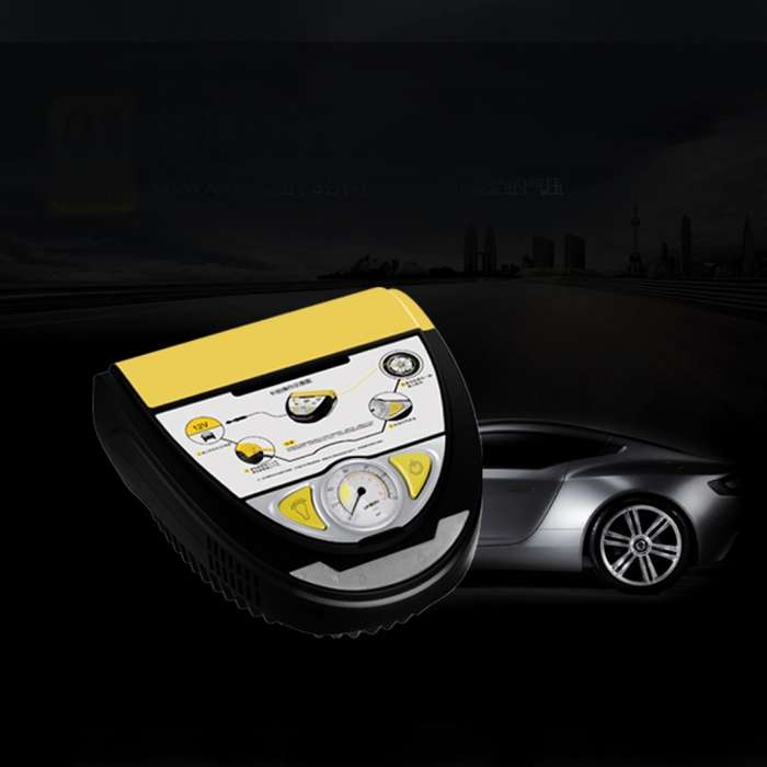 DC12V 120W 10A Tire Inflation Manometry Tire repair and Night Lighting 4 in 1 Portable Electric Air