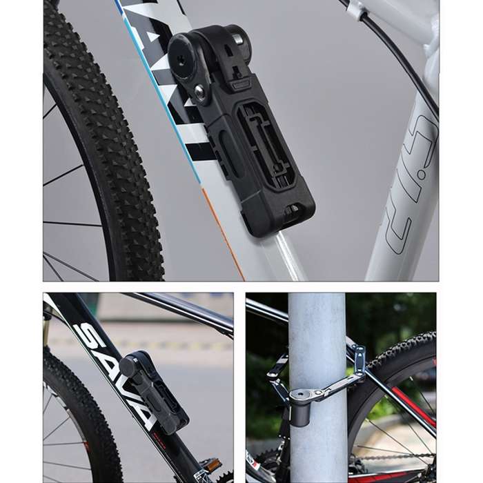 Foldable Alloy Steel Anti-theft Lock with Keys for Motorcycle Bike House Door